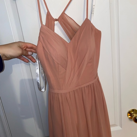 Azazie Cora dress in Champagne Rose size A6 - Picture 3 of 7